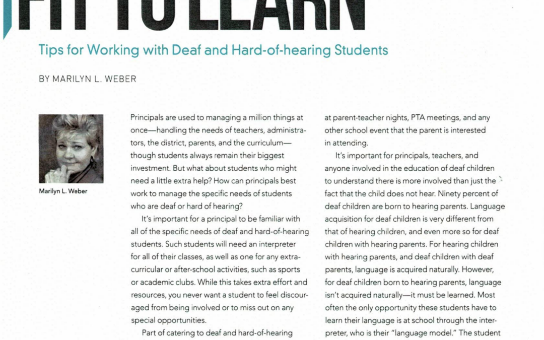 Fit to Learn – Tips for working with Deaf and Hard-of-Hearing Students