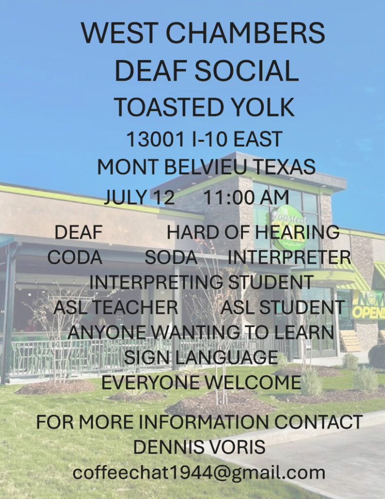 West chambers deaf social at toasted yolk